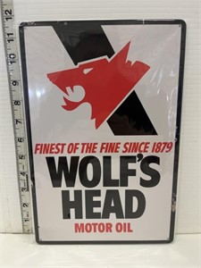 Metal sign- Wolf’s Head motor oil