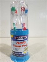 5 Pk Iodent Value Toothbrushes NEW