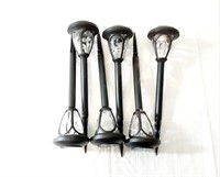 NEW 6 PACK SOLAR STAKE LIGHT WITH TEXTURED LENS -