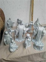 Ceramic nativity scene some have been repaired