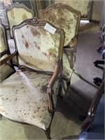 2 Cowhide Wood Frame Chairs by Old Hickory Tannery