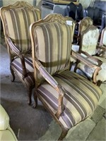 2 Striped Decorative Chairs