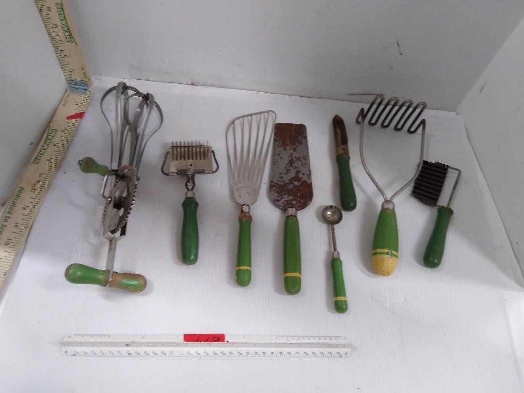 Vintage Kitchen Utensils Potato Masher, Batter