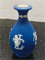 Wedgewood Jasper Blue Small Cherub Vase