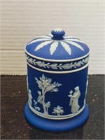 Wedgewood Jasper Blue Tobacco Jar