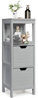 $65  COSTWAY Freestanding Storage Cabinet (Grey)