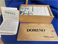 Wooden Case with Dominos