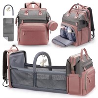B807  Derstuewe Diaper Bag Backpack, Pink