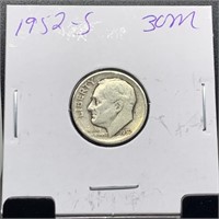 1952-S ROOSEVELT SILVER DIME