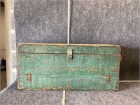 Old Green Wooden Chest