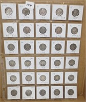 30 - Mercury silver dimes, 1917's