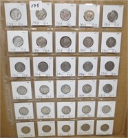 30 - Mercury silver dimes, 1919's