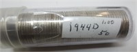 50 - 1944-D Mercury silver dimes