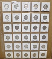 30 - Mercury silver dimes, 1918's