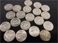 $10 in 90% Franklin Halves