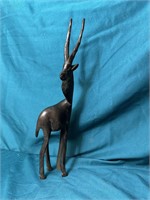 Hand Carved Hard Wood African Antelope