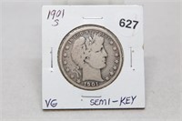 1901 S Half Dollar-VG Semi-Key