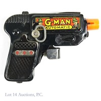 G-Man Automatic Wind-Up Toy Pistol