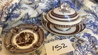 Two’s Company English Brown Transfer Ware Tureen,