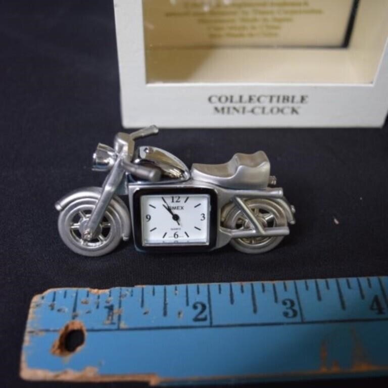 Timex Collectible Mini Motorcycle clock