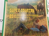 4 country western LP record album box sets.