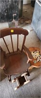 Kids rocker and decor cow table