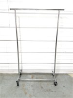 Stainless steel clothing rack rolling