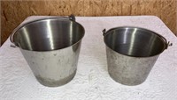 Stainless Steel 9 qt and 13 qt Pails