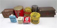 Group of Tins: Tobacco & Other