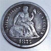 1875-S Seated Liberty Dime
