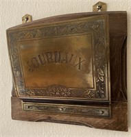 ‘Joureaux’ Brass & Wood Newspaper Box