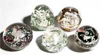 ASSORTED ANIMAL SULPHIDE PAPERWEIGHTS, LOT OF