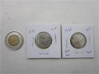 2x 25 c Canada 1938-1948 argent