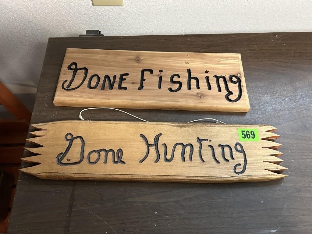 Gone Fishing & Gone Hunting Signs