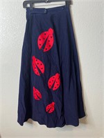 Vintage Corduroy Skirt w LadyBug Design