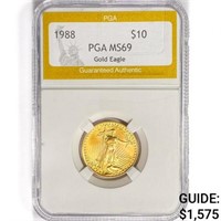 1988 $10 American Gold Eagle PGA MS69