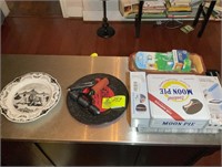 MARBLE CUTTING BOARD PLATTERS AND MOON PIE TIN