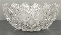 Brilliant cut glass bowl - 9" diameter x 4" high