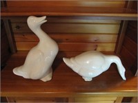 2 Ceramic Geese