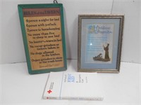 Assortment of Pictures & first aid book