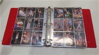 binder of basketball trading cards