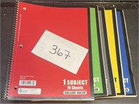 (5) college ruled notebooks