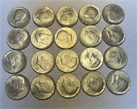 20 Kennedy Half Dollars 1930s-40s