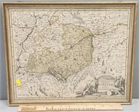 Antique Continental Hand Colored Map