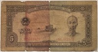 1958 Vietnam 5 Dong Banknote