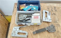 STAPLER AND STAPLES LOT- TOOL BOX AND ALL