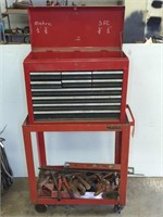 ROLLING SHOP CART, 10 DRAWER TOOLBOX