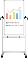 VIZ-PRO Double-Sided Magnetic Mobile Whiteboard,48