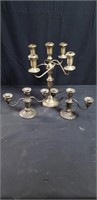 Sterling silver weighted candle sticks 1,966 g