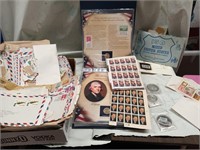 Coins and stamps lot - 8 Presidential Portrait
